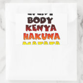 Schönes Kenia-Design für Phantastische Textpassage Rechteckiger Aufkleber (Tasche)