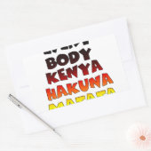 Schönes Kenia-Design für Phantastische Textpassage Rechteckiger Aufkleber (Umschlag)
