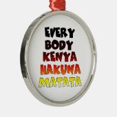 Schönes Kenia-Design für Phantastische Textpassage Silbernes Ornament (Rechts)
