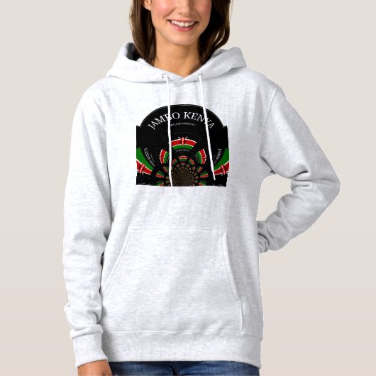 Schönes Kenya Tapestes: Kenyan Flag Butterfly Hoodie (Vorderseite)