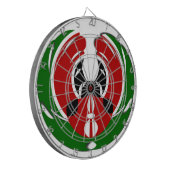 Schönes Kenya Tapestes: Kenyan Flag Butterfly Mo Dartscheibe (Vorderseite Links)