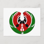 Schönes Kenya Tapestes: Kenyan Flag Butterfly Mo Postkarte (Vorderseite)