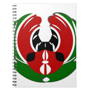 Schönes Kenya Tapestes: Kenyan Flag Butterfly Notizblock