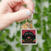 Schönes Kenya Tapestes: Kenyan Flag Butterfly Schlüsselanhänger (Hand)