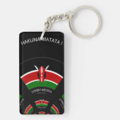 Schönes Kenya Tapestes: Kenyan Flag Butterfly Schlüsselanhänger (Rückseite)