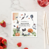 Schönes Kindergeburtstag Wasserfarbe Halloween Serviette (Beispiel)