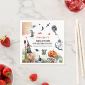 Schönes Kindergeburtstag Wasserfarbe Halloween Serviette (Beispiel)
