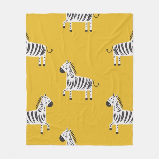 Schönes Kindernahtloses Muster mit Zebras Fleecedecke (Vorderseite)