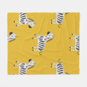 Schönes Kindernahtloses Muster mit Zebras Fleecedecke (Vorderseite (Horizontal))