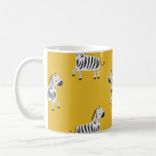Schönes Kindernahtloses Muster mit Zebras Kaffeetasse