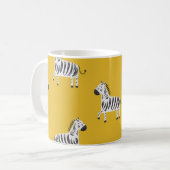 Schönes Kindernahtloses Muster mit Zebras Kaffeetasse (Vorderseite Links)