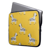 Schönes Kindernahtloses Muster mit Zebras Laptopschutzhülle (Vorderseite Links)