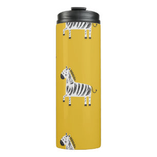 Schönes Kindernahtloses Muster mit Zebras Thermosbecher
