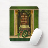 Schönes klassisches Bibliotheks-alte Buch-Grün Mousepad (Mit Mouse)