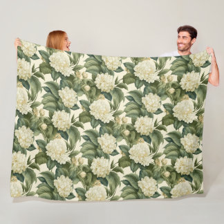 Schönes klassisches Blumenmuster Fleecedecke