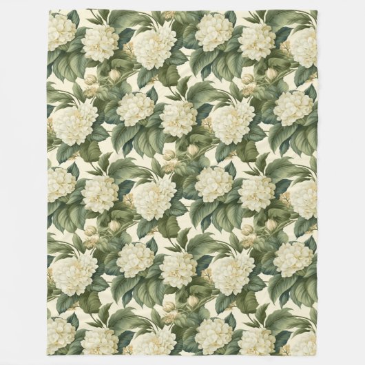 Schönes klassisches Blumenmuster Fleecedecke (Vorderseite)