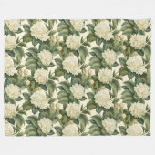 Schönes klassisches Blumenmuster Fleecedecke (Vorderseite (Horizontal))
