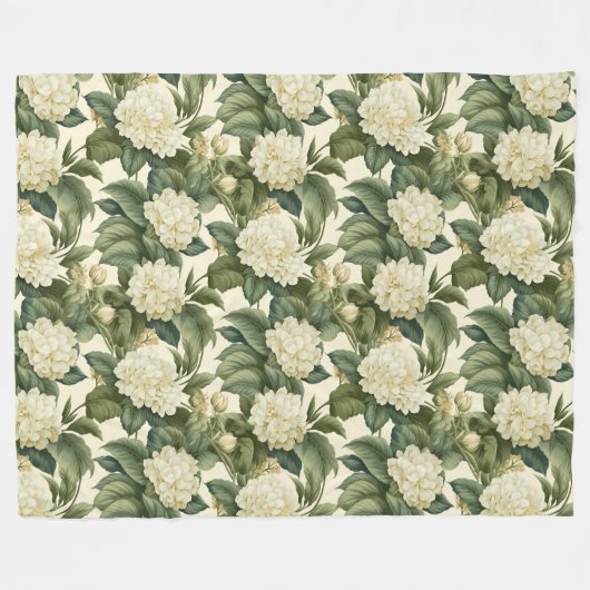 Schönes klassisches Blumenmuster Fleecedecke (Vorderseite (Horizontal))