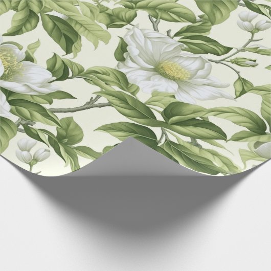 Schönes klassisches Blumenmuster Geschenkpapier (Ecke)