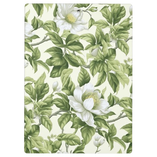 Schönes klassisches Blumenmuster Klemmbrett (Rückseite)