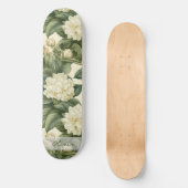 Schönes klassisches Blumenmuster Skateboard (Vorderseite)