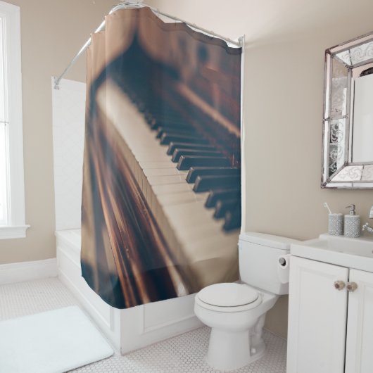 Schönes Klavierdesign Duschvorhang (Beispiel)