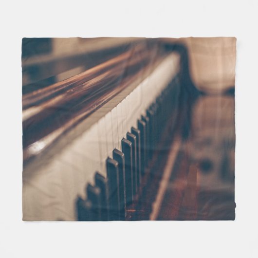 Schönes Klavierdesign Fleecedecke (Vorderseite (Horizontal))