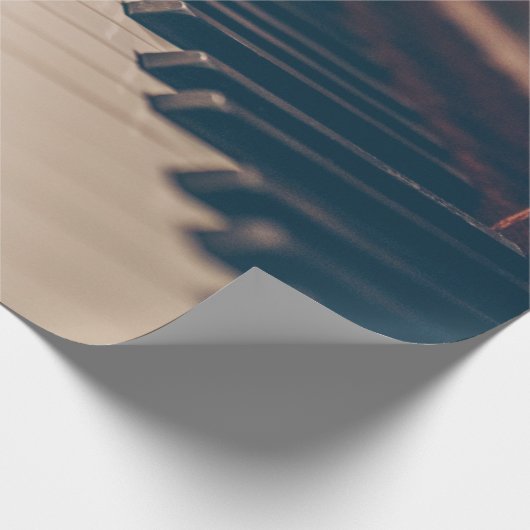 Schönes Klavierdesign Geschenkpapier (Ecke)