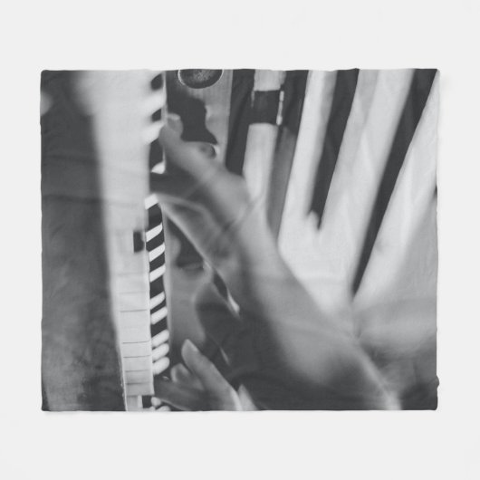 Schönes Klavierwerk Fleecedecke (Vorderseite (Horizontal))