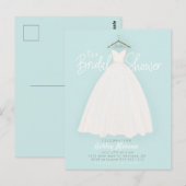 Schönes Kleid Bridal/Polterabend Einladung Postkarte (Vorne/Hinten)