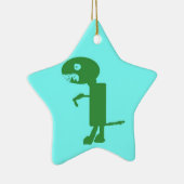 Schönes kleines grünes Dino, digitale Kunst von Ki Keramikornament (Rechts)