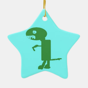 Schönes kleines grünes Dino, digitale Kunst von Ki Keramikornament