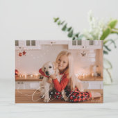 Schönes, kluges Weihnachtsskript-Foto Feiertagskarte (Stehend Vorderseite)