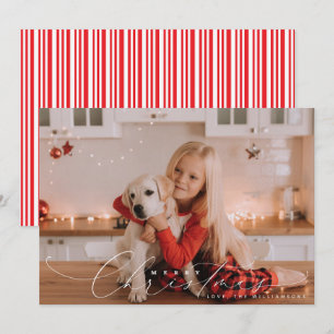 Schönes, kluges Weihnachtsskript-Foto Feiertagskarte