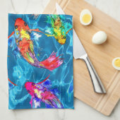 Schönes Koi Fish Pond Küchentücher (Viertel Falte)