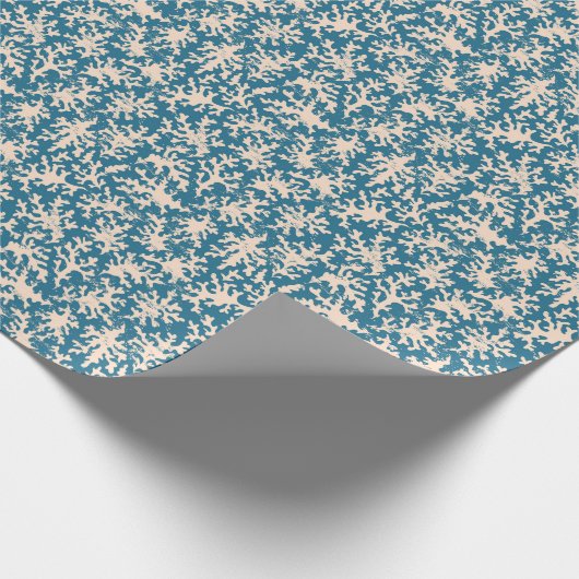Schönes Korallenmuster Geschenkpapier (Ecke)