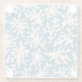 Schönes Korallenmuster Glasuntersetzer (Rückseite)