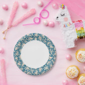 Schönes Korallenmuster Pappteller (Party)