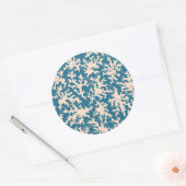 Schönes Korallenmuster Runder Aufkleber (Umschlag)