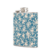 Schönes korallenrotes Muster Flachmann (Links)