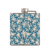 Schönes korallenrotes Muster Flachmann (Rückseite)