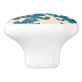 Schönes korallenrotes Muster Keramikknauf (Seitenansicht)