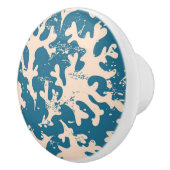 Schönes korallenrotes Muster Keramikknauf (Rechts)