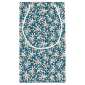 Schönes korallenrotes Muster Kleine Geschenktüte (Rückseite)