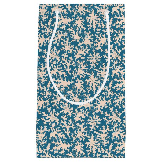 Schönes korallenrotes Muster Kleine Geschenktüte (Vorderseite)