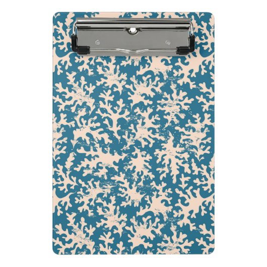 Schönes korallenrotes Muster Mini Klemmbrett (Vorderseite)