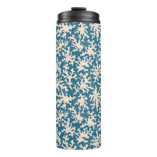Schönes korallenrotes Muster Thermosbecher (Vorderseite)