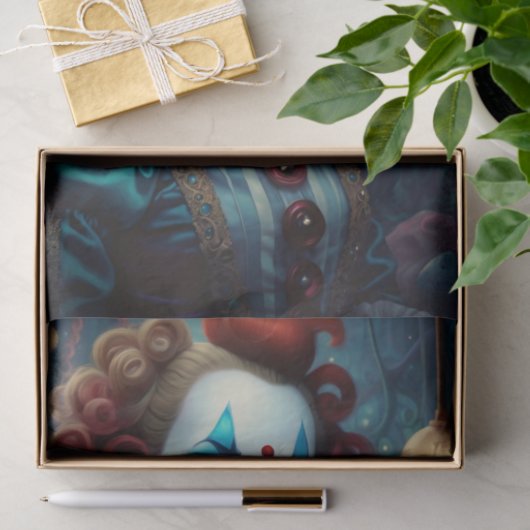 Schönes, kreolisches Clownbuch Seidenpapier (Geschenk)