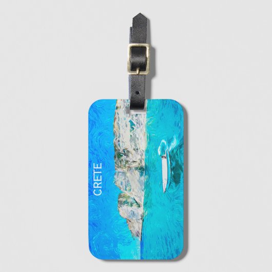 Schönes kretisches Gemälde Gepäckanhänger (Vorderseite Vertikal)