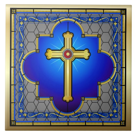 Schönes Kreuz Fliese (Vorderseite)